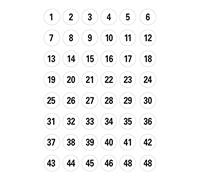 Herma 4124, Numeri adesivi 1-240, Diametro 12 mm