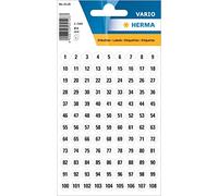 HERMA Numbers 8mm 1-540 paper white black 5 sh. Bianco etichetta autoadesiva