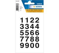 Herma Numeri, 20 x 18 mm, 0-9, Resistente alle intemperie, Trasparente, Nero, 2 Fogli, 4136