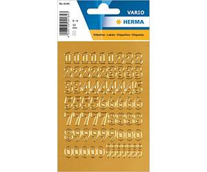 HERMA Numeri Dorati da 12 mm da 0 a 9 Prismaticfolie 1Bl / 1 Confezione