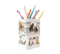 HERMA Portapenne a forma di gatto, pieghevole, robusto, in cartone, per ragazze e ragazzi, rettangolare, per matite colorate, pennarelli, matite, pennelli da trucco