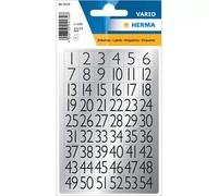 Herma Premium Quality Number Film Foil Sticker Number 1-100 (Silver/Black)