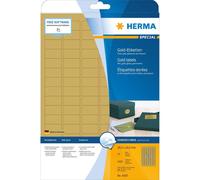 Herma Premium Quality Permanent Adhesion Glossy Foil Labels A4 25pc (Gold)