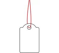 Herma Premium Quality White Strung Marking Tags with Red String 1000 Pieces