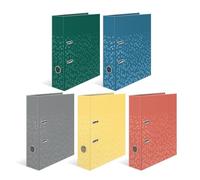 HERMA Raccoglitore ad anelli A4, confezione da 5, dorso da 70 mm, resistente, con motivo a fantasia, finitura lucida e stampa interna, raccoglitore ad anelli per bambini, cartella di archiviazione e