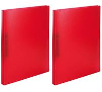 HERMA Raccoglitore ad anelli A4 Traslucido Rosso, dorso di 25 mm, Cartelle ad anelli in plastica per bambini (Confezione da 2)