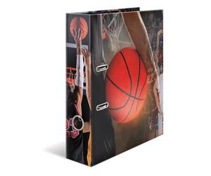 HERMA Raccoglitore ad anelli formato A4, confezione da 5, dorso da 70 mm, resistente, con motivo sportivo, finitura lucida e stampa interna, raccoglitore ad anelli per bambini, cartelle di