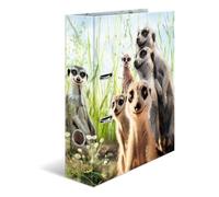 HERMA Raccoglitore ad anelli formato A4, formato A4, larghezza 7 cm, con motivo animale, colorato con stampa interna per ragazzi e ragazze