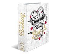 HERMA Recipe File for Own Recipes with Cooking with Love Motif, A4, 70 mm Spine,