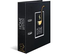 HERMA Raccoglitore per ricette con motivo cucina casalinga, formato A4, dorso 70 mm, con decorazioni dorate e registro da 6 pezzi, 1 raccoglitore