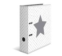 HERMA Lever Arch File Stars with White Dotted Motif, A4, 70 mm Spine, with Inner