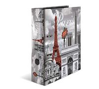 HERMA Registratore a leva con anelli Trend Cities con motivo Parigi, A4, dorso 7 cm, cartonato, colori