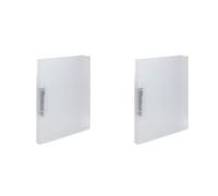 HERMA Ring Binder Translucent in White, A4, 25 mm Spine, Slim 2-Ring Binder Made