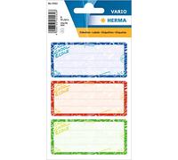 HERMA Schoolydoo 5562 - Etichette autoadesive per libri da scrivere su Schoolydoo, 76 x 35 mm, a righe, per scuola, bambini, ragazze, ragazzi, etichette vuote colorate, 9 pezzi