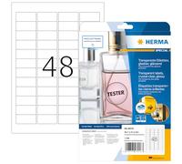HERMA - Selbstklebende Folienetiketten - durchsichtig - 21.2 x 45.7 mm 1200 Etikett(en) (25 Bogen x 48)