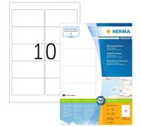 HERMA Self Adhesive Address Mailing Labels, 10 Labels Per A4 Sheet, 1000 Labels