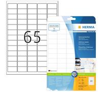 HERMA Self Adhesive Address Mailing Labels, 65 Labels Per A4 Sheet, 1625 Labels
