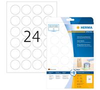 HERMA Self Adhesive Clear Sealing Foil Labels, 24 Labels Per A4 Sheet, 600 Label