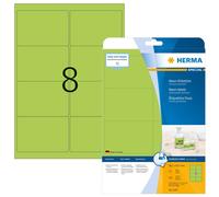 HERMA Self Adhesive Coloured Labels, 8 Labels Per A4 Sheet, 160 Labels For Print