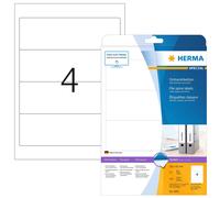HERMA Self Adhesive Lever Arch File Labels, 4 Labels Per A4 Sheet, 100 Labels Fo