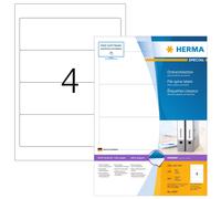 HERMA Self Adhesive Lever Arch File Labels, 4 Labels Per A4 Sheet, 400 Labels Fo