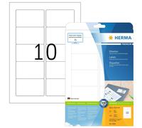 HERMA Self Adhesive Multi-Purpose Labels, 10 Labels Per A4 Sheet, 250 Labels For