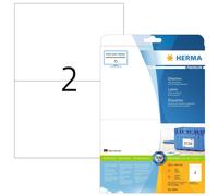 HERMA Self Adhesive Multi-Purpose Labels, 2 Labels Per A4 Sheet, 50 Labels For L