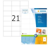 HERMA Self Adhesive Multi-Purpose Labels, 21 Labels Per A4 Sheet, 2100 Labels Fo