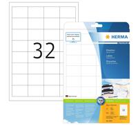 HERMA Self Adhesive Multi-Purpose Labels, 32 Labels Per A4 Sheet, 800 Labels For