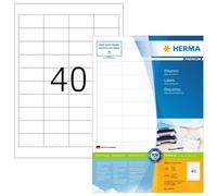 HERMA Self Adhesive Multi-Purpose Labels, 40 Labels Per A4 Sheet, 4000 Labels Fo