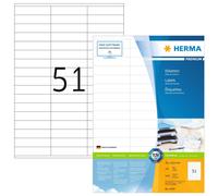 HERMA Self Adhesive Multi-Purpose Labels, 51 Labels Per A4 Sheet, 5100 Labels Fo