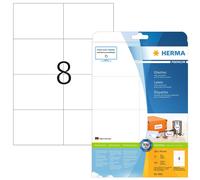 HERMA Self Adhesive Multi-Purpose Labels, 8 Labels Per A4 Sheet, 200 Labels For