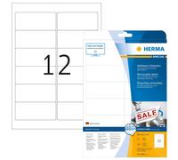 HERMA Self Adhesive Removable Multi-Purpose Labels, 12 Labels Per A4 Sheet, 300