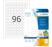 HERMA Self Adhesive Removable Multi-Purpose Labels, 96 Labels Per A4 Sheet, 2400