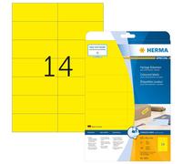 HERMA Self Adhesive Removalbe Coloured Labels, 14 Labels Per A4 Sheet, 280 Label