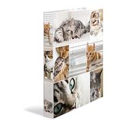 Herma Set di 3 raccoglitori ad anelli formato A4, con 2 anelli stretti, larghezza 35 mm, per bambini, motivo animali, colorati, con stampa interna, per ragazzi e ragazze