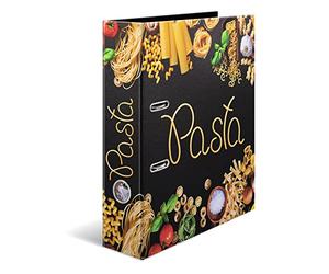 HERMA Set di 5 raccoglitori per ricette formato A4, larghezza 7 cm, organizer per ricette fai da te, finitura lucida, design con stampa interna