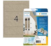 HERMA Silphie 10760 - Etichette autoadesive per dorso del dorso, 4 etichette per foglio A4, 20 fogli, 192 x 61 mm, 80 etichette, vuote, per cartelle ad anelli, per stampanti laser e a getto