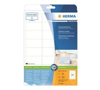 Herma Etichette per indirizzi 63,5 x 33,9 mm - 24 etichette per foglio A4 - Bianco