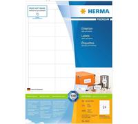 HERMA Etichette Universali, 66 x 33,8 mm, Etichette Adesive A4 per Stampante, 24 Etichette per Foglio, Bianco