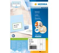Herma Etichette Premium autoadesive 4464 – 70 x 37 mm A4 – 2400 (100 fogli) Bianco