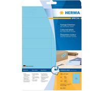 HERMA Etichette per Marcatura, 105 x 37 mm, Etichette Adesive A4 per Stampante, 16 Etichette per Foglio, Blu