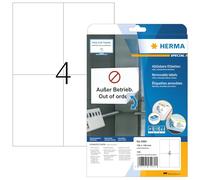 HERMA SuperPrint (105 x 148 mm), etichette removibili, colore: Bianco, 100 Pezzi