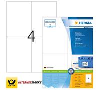 HERMA SuperPrint (105 x 148 mm), etichette senza bordo, colore: Bianco - NUOVO
