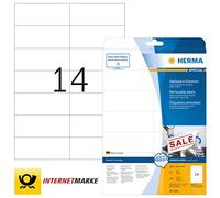 HERMA SuperPrint (105 x 42,3 mm), etichette removibili, colore: Bianco - NUOVO