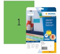 HERMA SuperPrint, Etichette senza bordo (210 x 297 mm), colore: Verde, 20 Pezzi