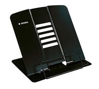 HERMA Supporto da lettura in metallo (19,8 x 22,2 x 3,3 cm piegato) 5 livelli regolabili, antiscivolo, leggio per scuola, cucina e ufficio, porta libri, nero