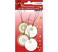 HERMA Weihnachts-Geschenkanh"nger 3D, rund, gold