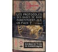 Herman de Vries de Les Protocoles des Sages de Sion constituent-il (Tascabile)
