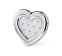 Hermann Bauer jun. Kollektion Cornice a forma di cuore, argento, 9,5 cm x 11 cm, moderna, lucidata, montaggio a parete, 7 conti